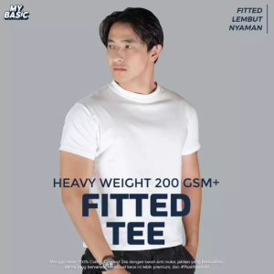 MyBasic Fitted Tee Heavy Weight 200 GSM Premium - 200 Gsm+ Fitted Tee - Hitam